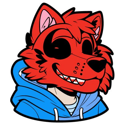 a furry with a wolf mask