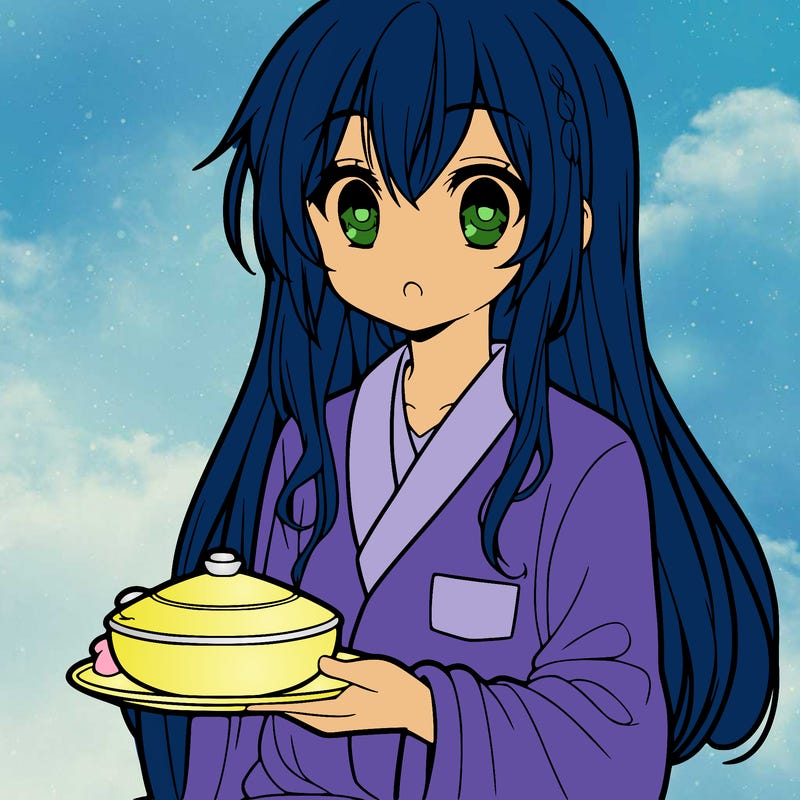 anime girl with a piyama