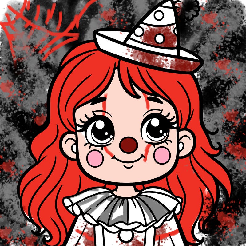 clown girl with clown hat