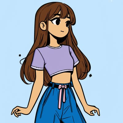 girl in a cute crop top