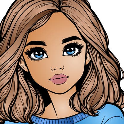 realistic girl whith cute eyes