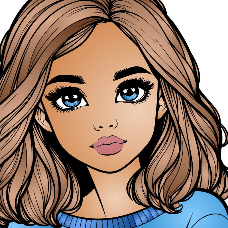 realistic girl whith cute eyes