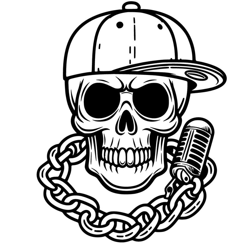gangster hip hop skull