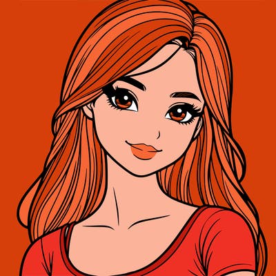 a pretty girl realistic