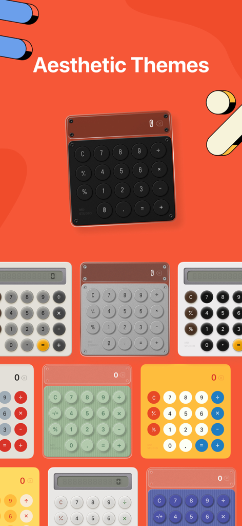 MD Calculator - A collection of various colorful and skeuomorphic calculator themes for MD Calculator