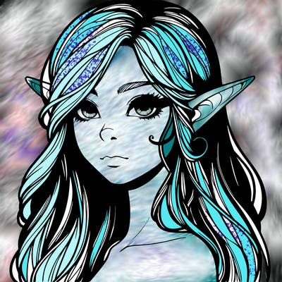 elf girl realistic dark fantasy