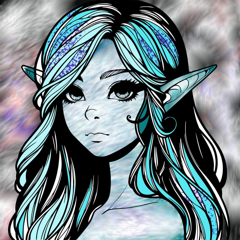 elf girl realistic dark fantasy