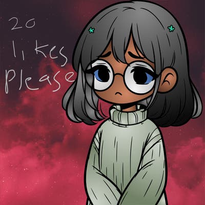 sad girl with glasses in a sweater