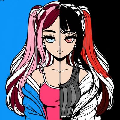 realistic girl split