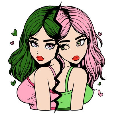 realistic girl split