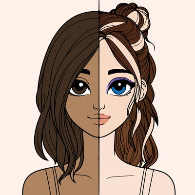 realistic girl split