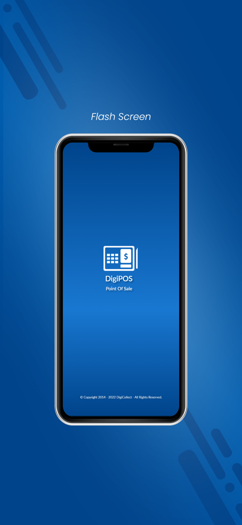 DigiPOS - DigiPOS App Splashscreen mit dem Logo und Markennamen