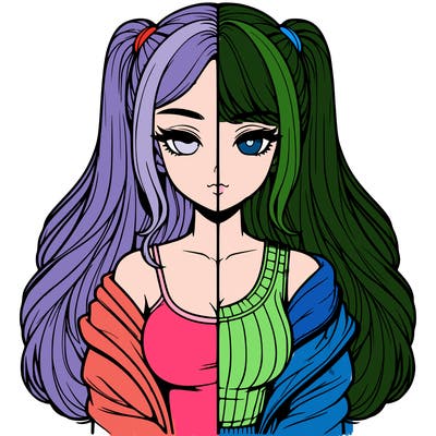 realistic girl split