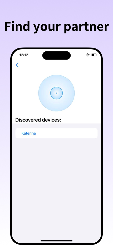 Offline Talk: Bluetooth Chat - Offline Talk app interface showing Bluetooth device discovery for private chat
