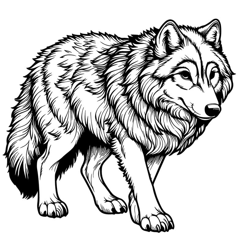 realistic wolf
