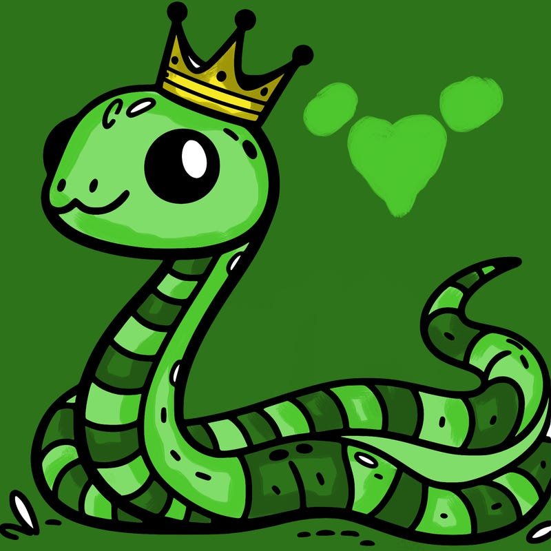 a snake with a crown