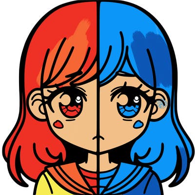 a split of a girl