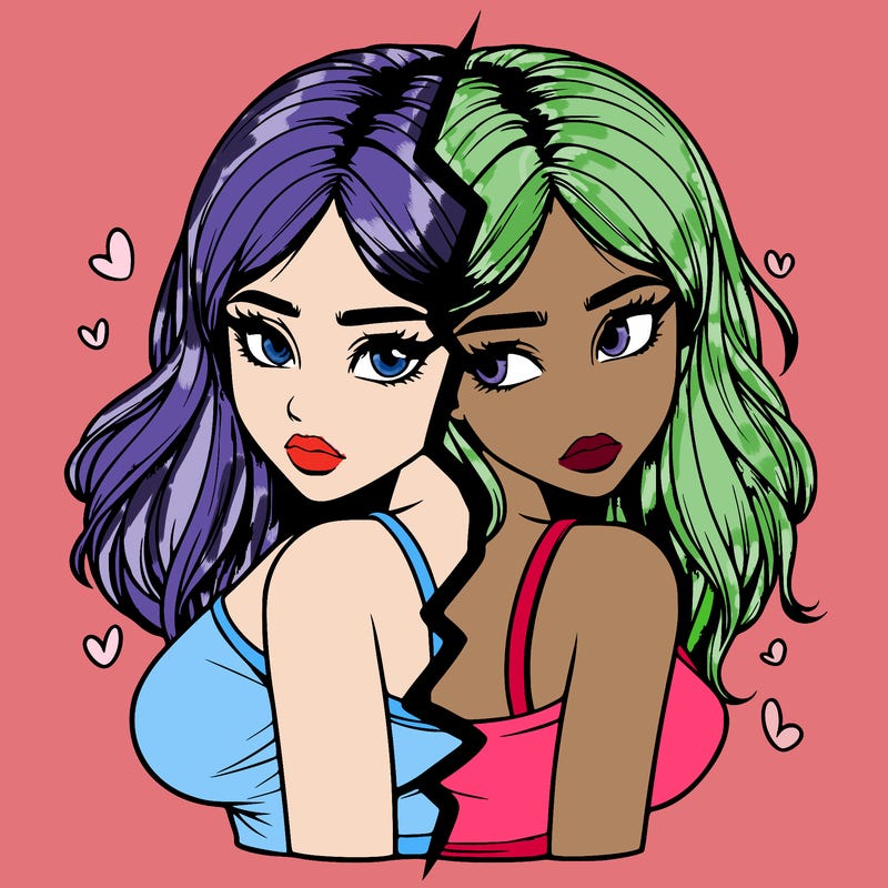 realistic girl split