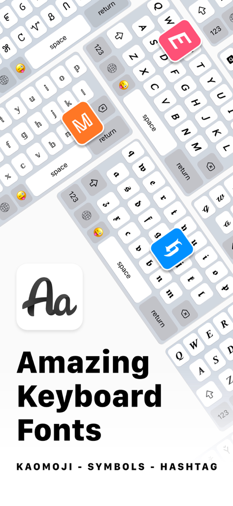 Keyboard Fonts & Emoji Maker - Variety of stylish keyboard fonts and kaomoji symbols for social media apps