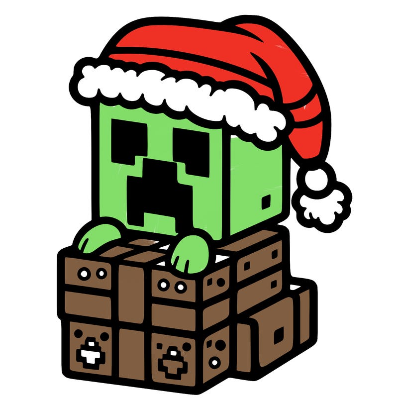 christmas minecraft creeper