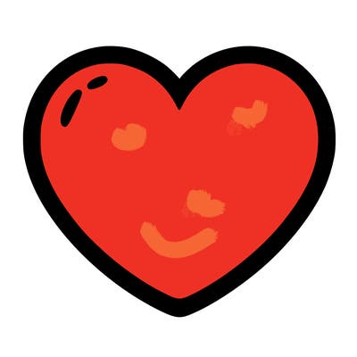 a blank heart