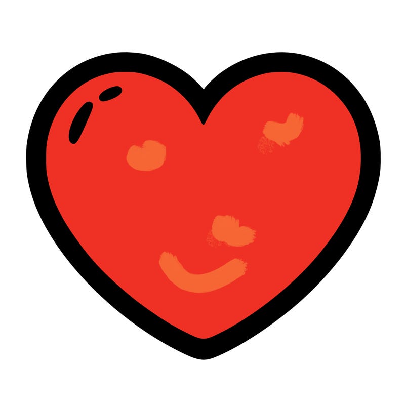 a blank heart