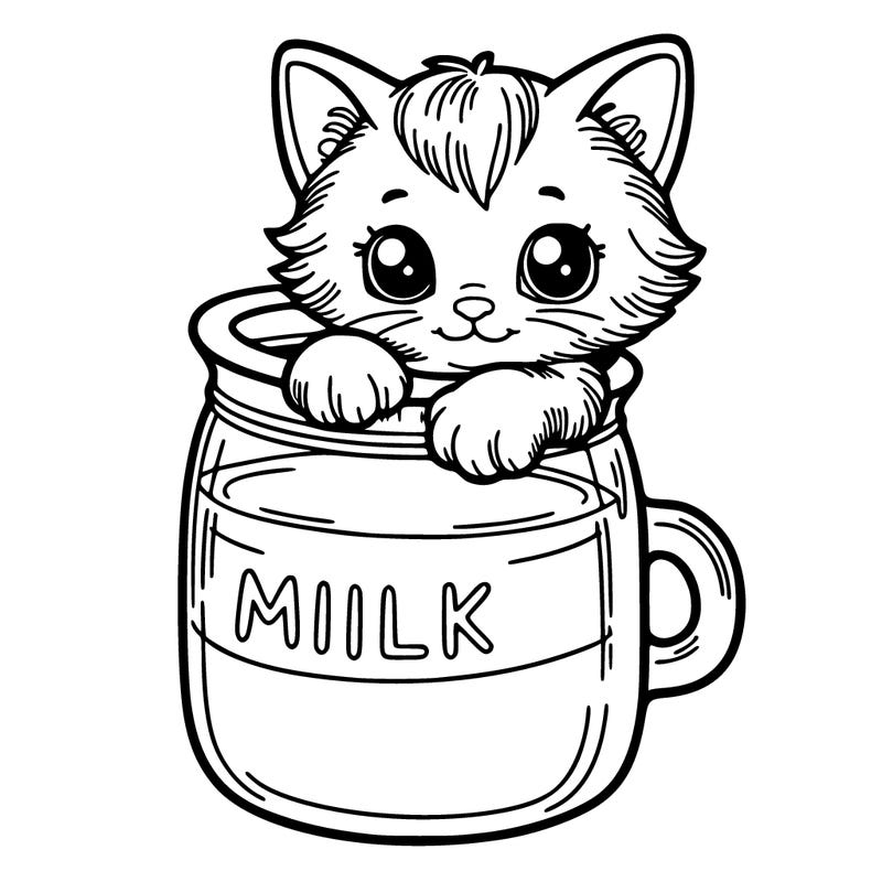 kitten in a milk jug