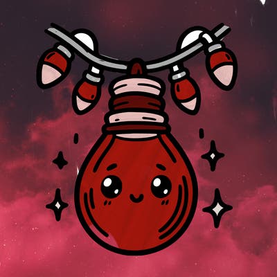 small bulb of a garland