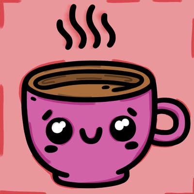 coffee cup with a face