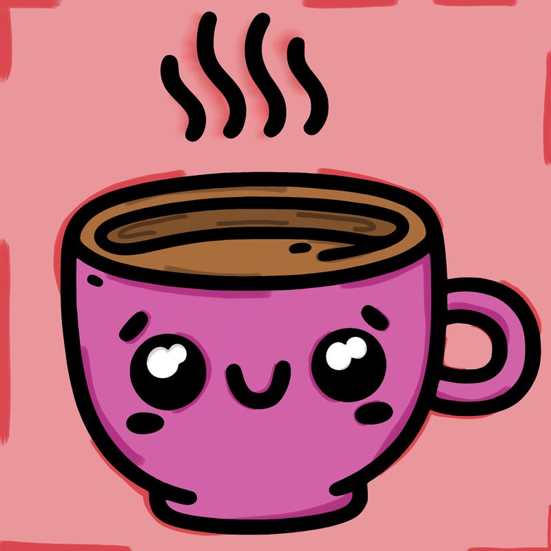 coffee cup with a face