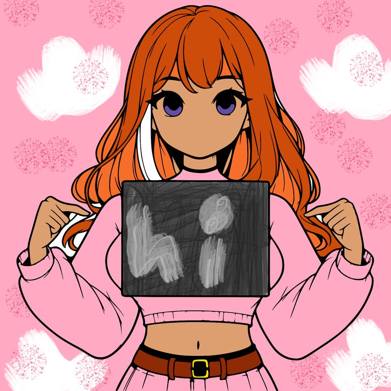 girl holding a blank sign in a long sleeve crop top