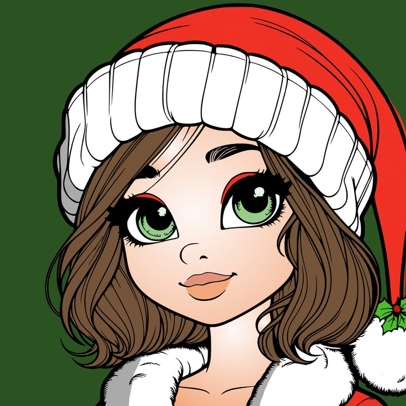 realistic christmas girl