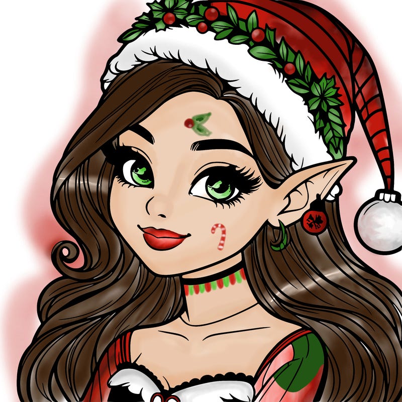 christmas girl elf realistic