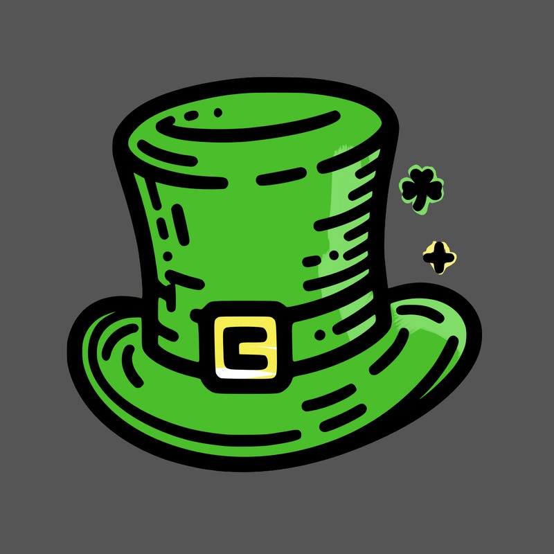 st patrick hat with thin lines