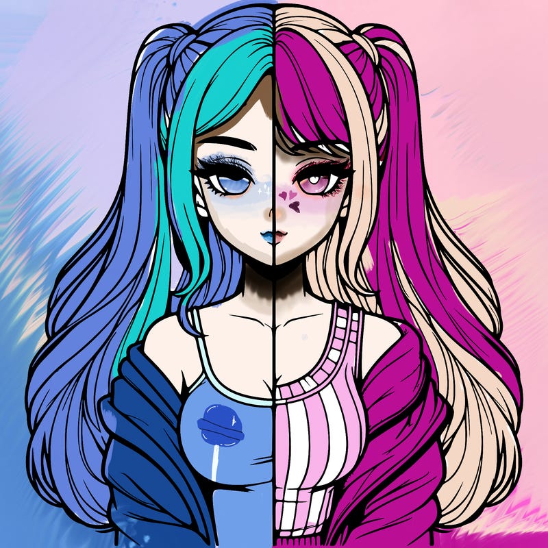 realistic girl split