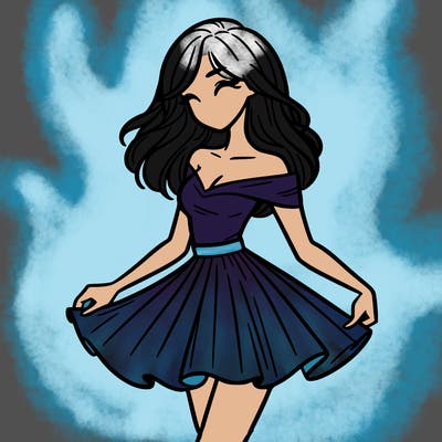 woman in skirt