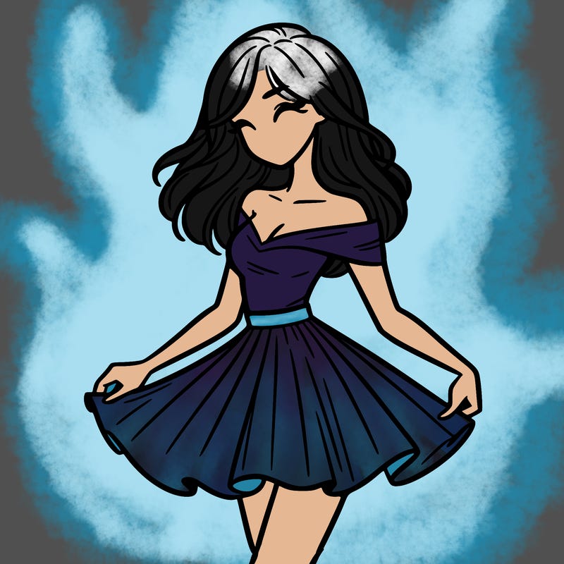 woman in skirt