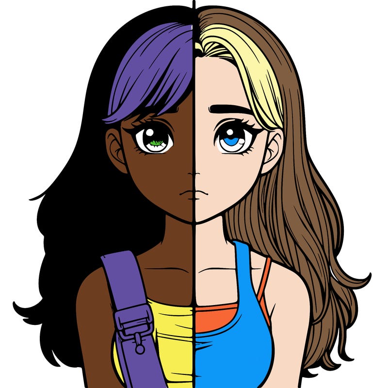 realistic girl split