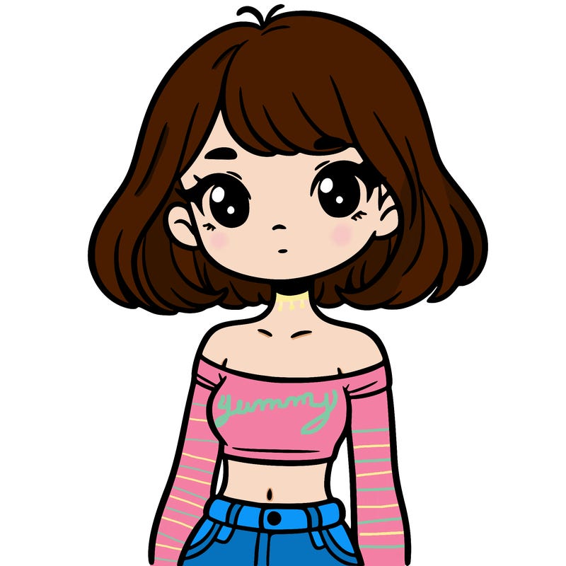 girl in a cute crop top