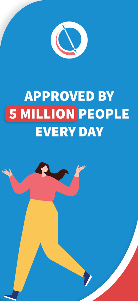 Banner de la aplicación Scribens mostrando 5 millones de usuarios diarios.