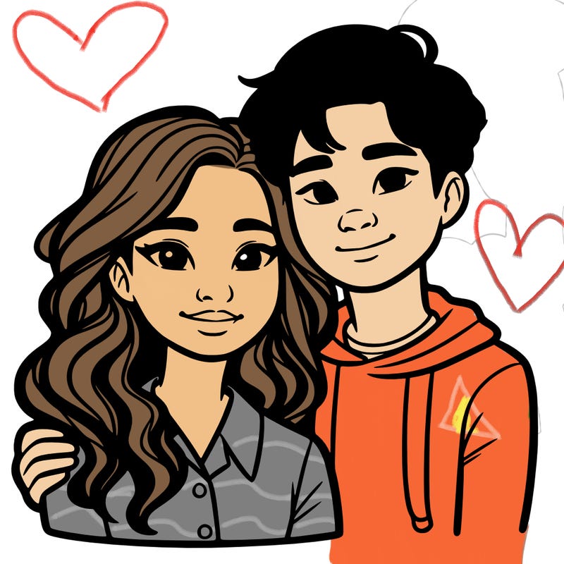 black woman and asian man couple