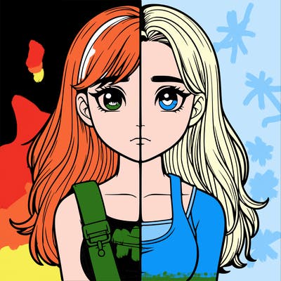 realistic girl split