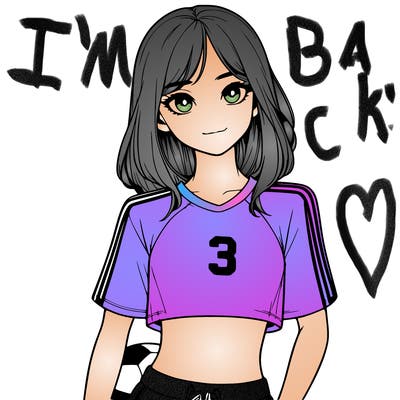 realistic girl wearing soccer jersey