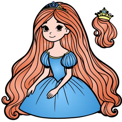 princess with long hair