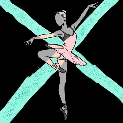 realistic person doing ballet