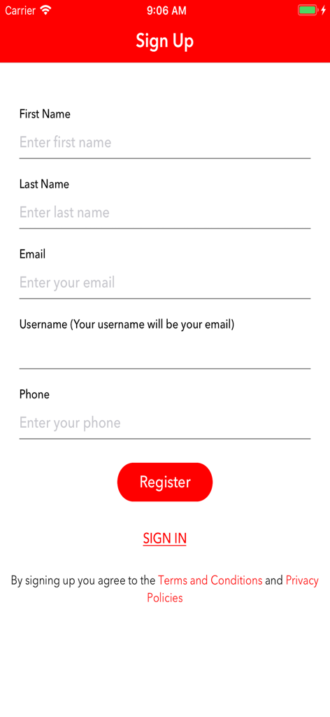 Dalal Street Journal- Magazine - Registration screen for the Dalal Street Journal app featuring name email and phone input fields