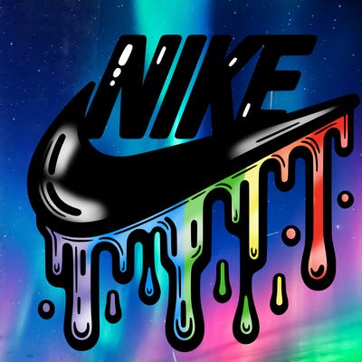 dripping nike logo