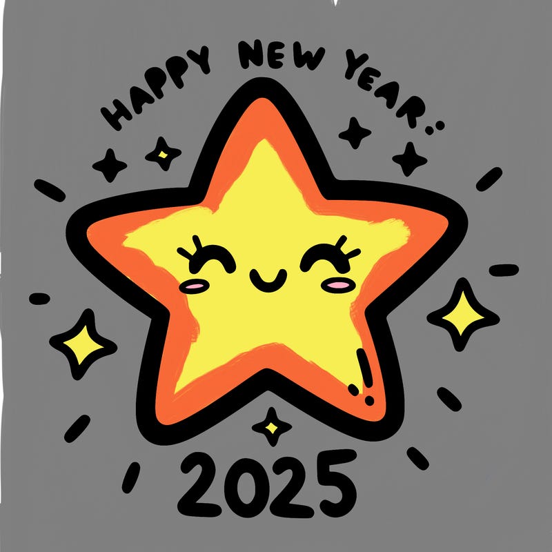 happy new year 2025 star wish