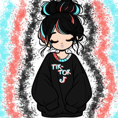girl with baggy sweatshirt and messy bun