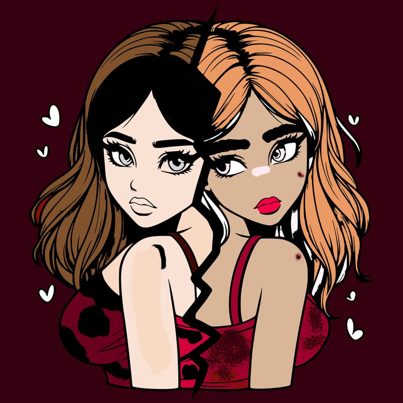 realistic girl split